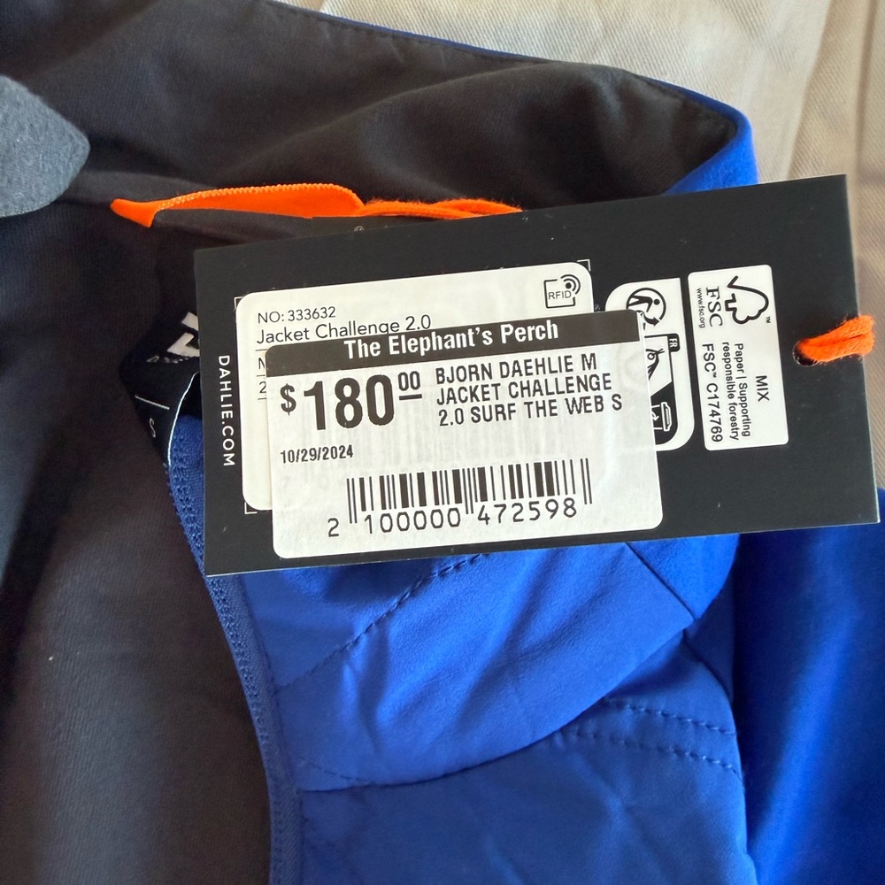 Men's Blue nordic ski Jacket Bjorn Daehlie challenge 2.0 jacket - Picture 2 of 3